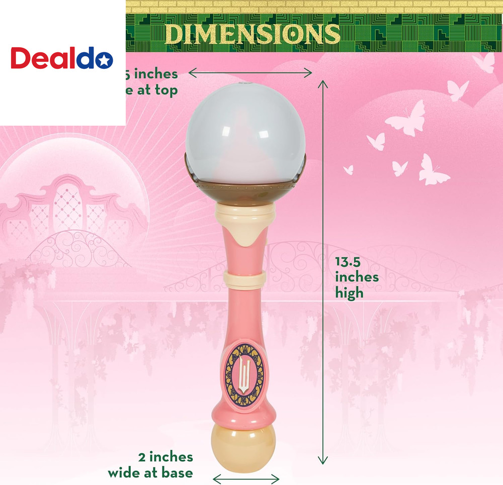 Wicked Glinda Light and Sound Musical Bubble Wand, Includes Bubble Solution