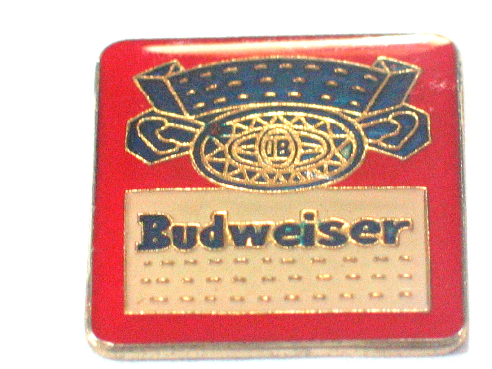 Vintage Budweiser Enamel Beer Pin