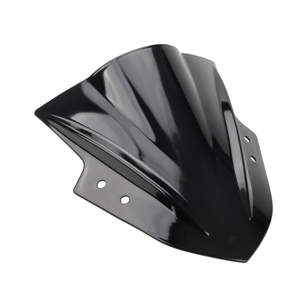 Black Double Bubble ABS Windscreen Windshield For Kawasaki Ninja 300 2013-2018