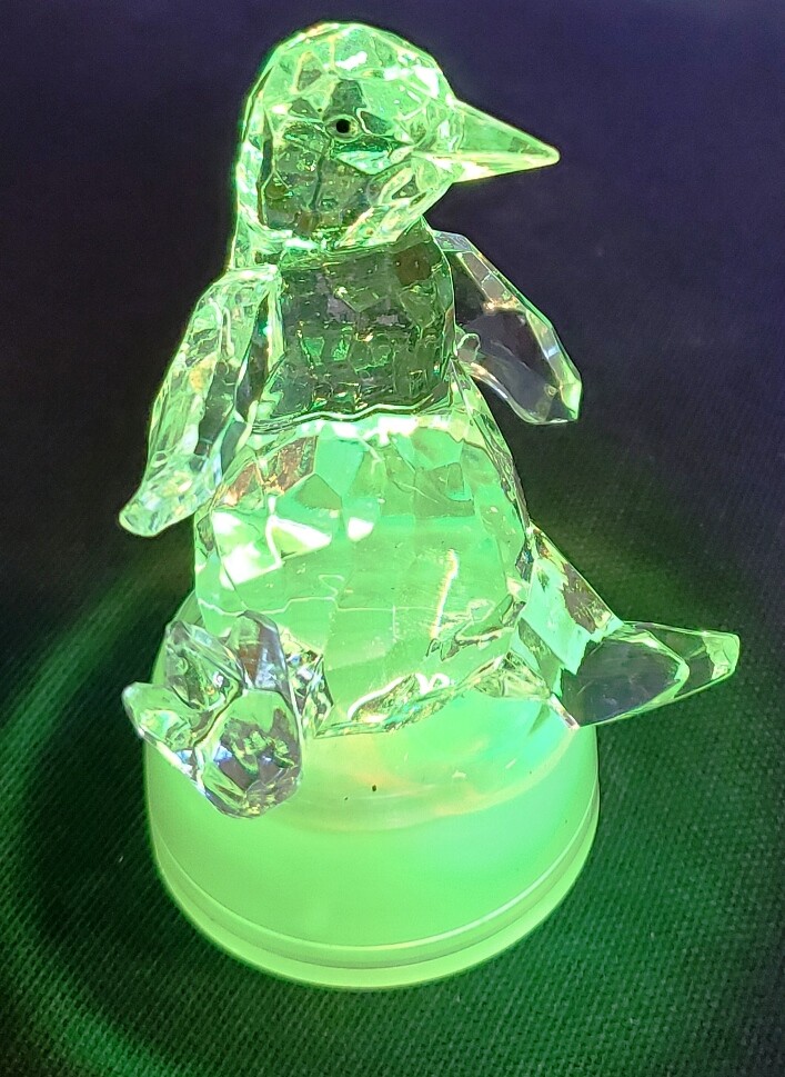 Very Nice 4" Plastic Clear Lightup Color-Changing Figure Decor Nightlight
