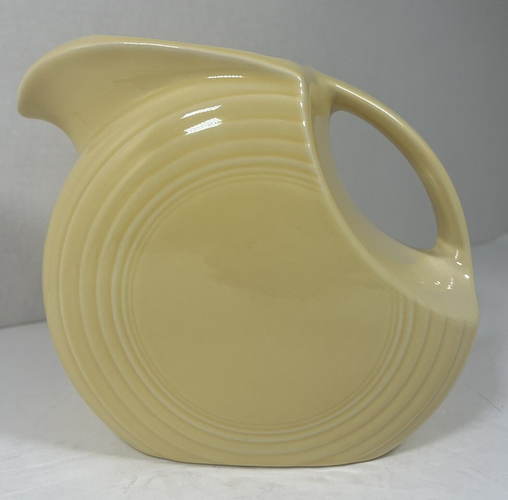 Fiesta Disk Pitcher in Pale Yellow