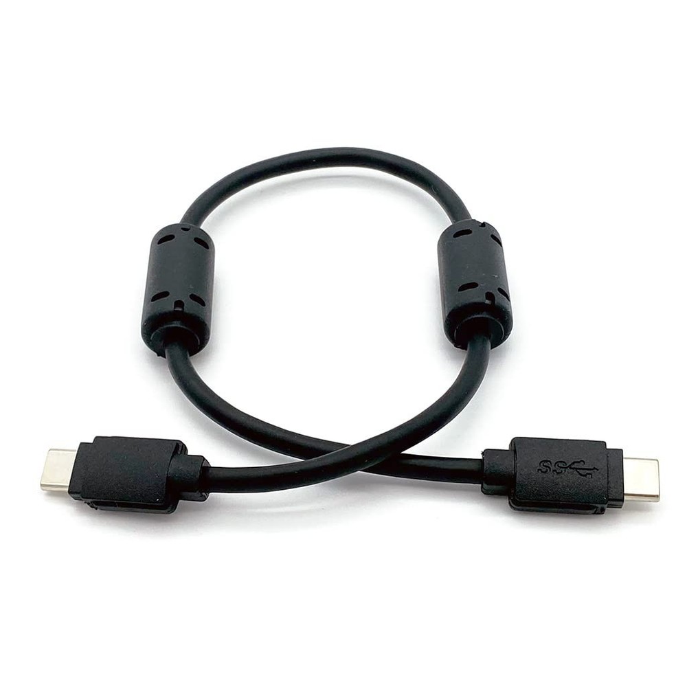 Shielded Short USB-C to Cable with Ferrites Black