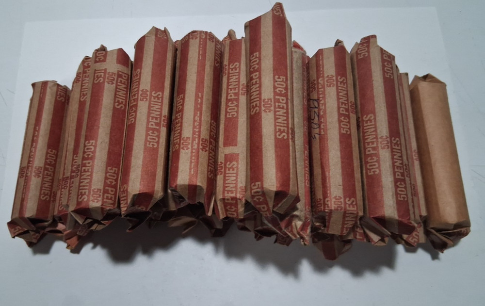 wheat penny roll Mostly 1940s 1950s
