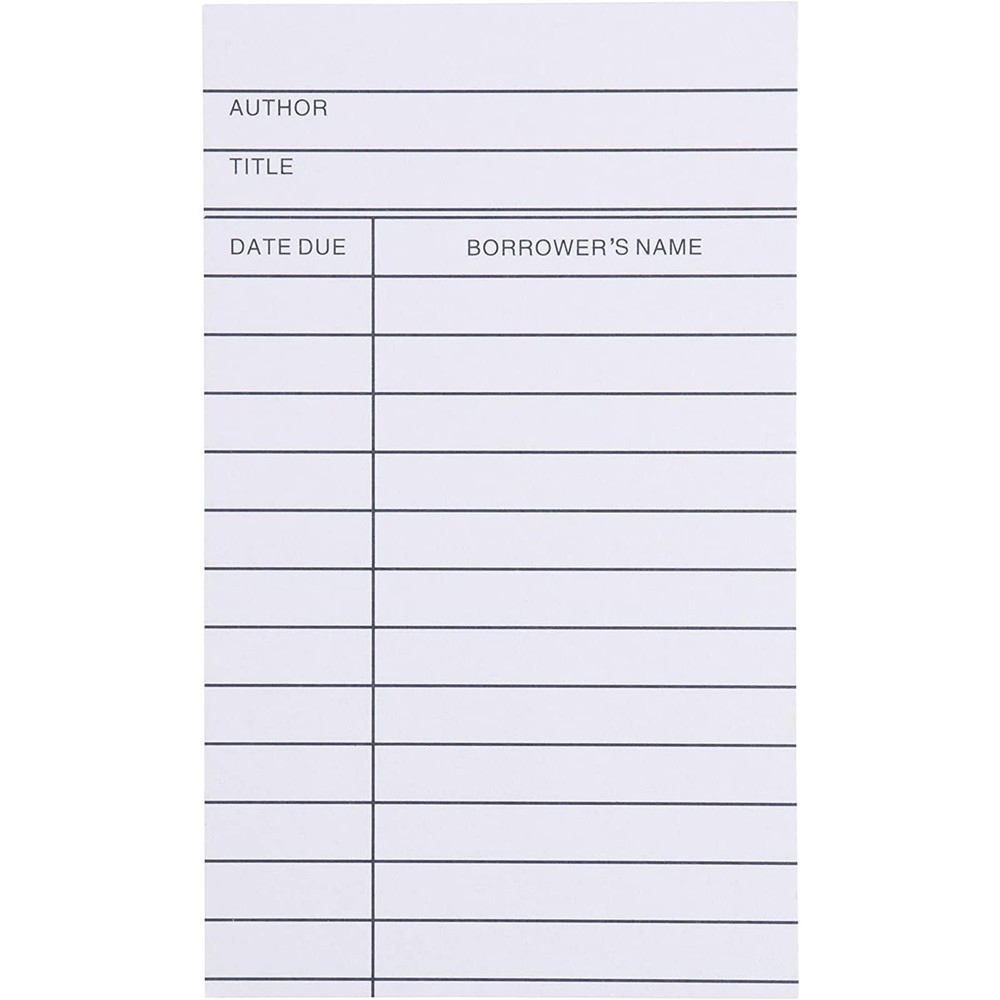 Library Checkout Cards 3x5 Inch Due Date Note Cards Record Keeping 250 Pack