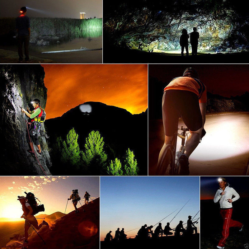 Brightness LED Headlight Headlamp Head Torch Flashlight Work Light Camping Lamp