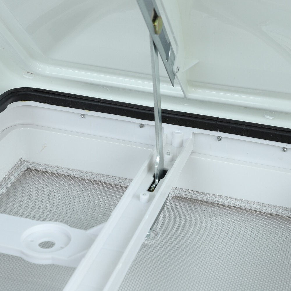 14" RV Roof Vent Kit White for Camper Trailer Universal Lid Interior Garnish