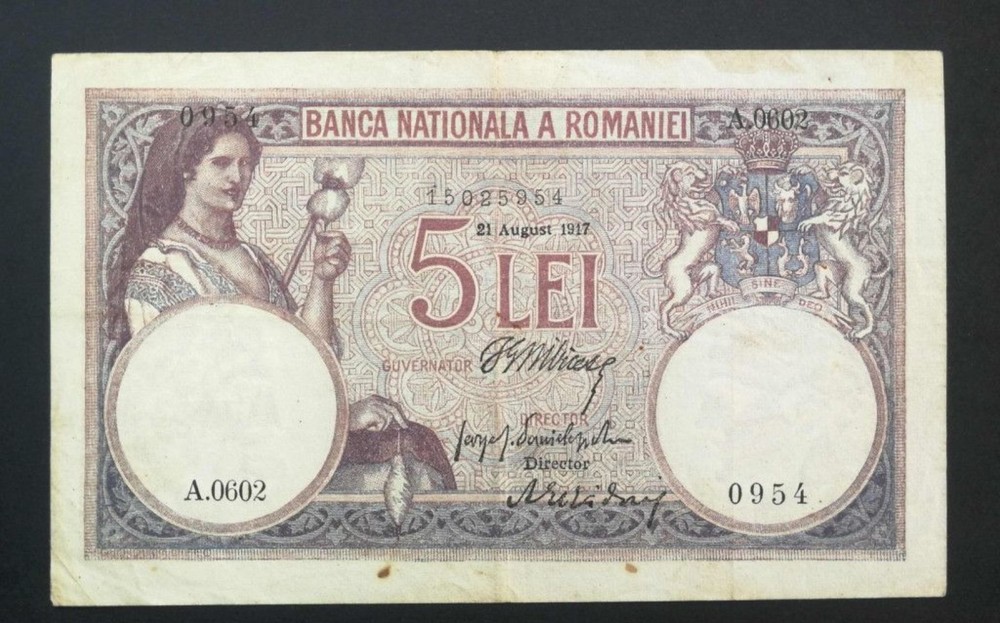 Romania 5 Lei 1917 F