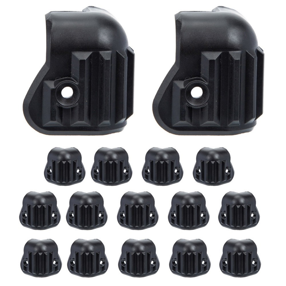 16Pcs Speaker Corner Protectors Black Plastic Anti-collision Guards