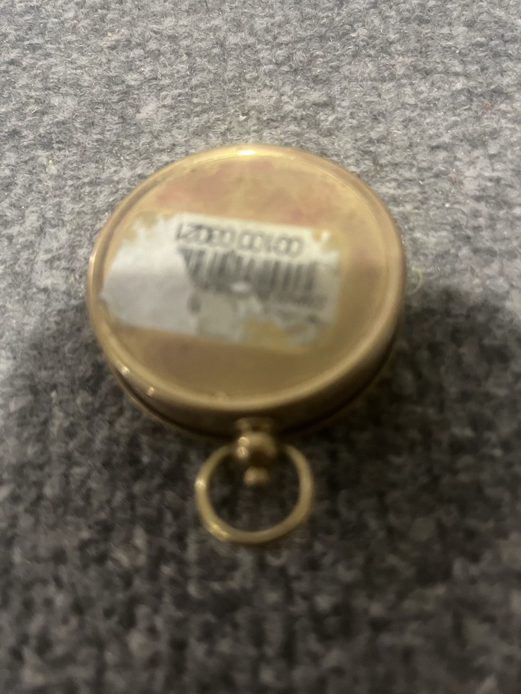 Flip Top Polished Brass Pocket Compass
