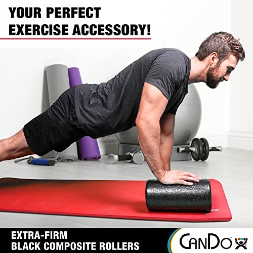 Black Composite High-Density Foam Rollers for Muscle 6" x 12" Round