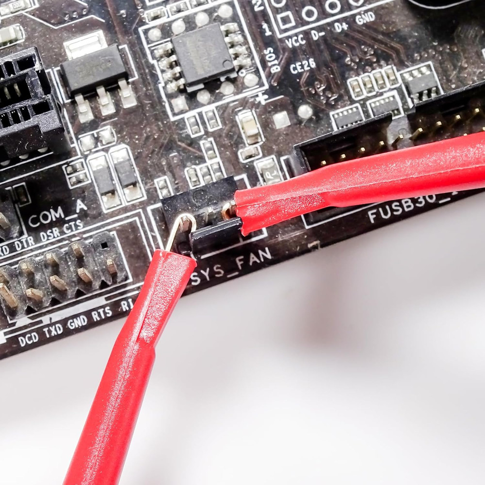 5 Pack Electrical Dual Lead Test Hook Clips Silicone Test Cables for Electronics