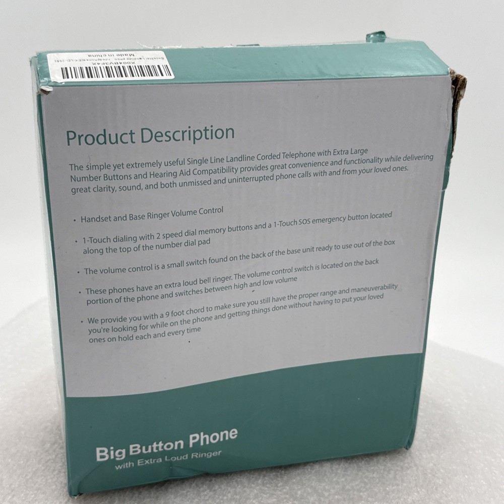 Excelltel Big Button Phone EX-LD-265 Adjustability Features, One-Touch Dialing