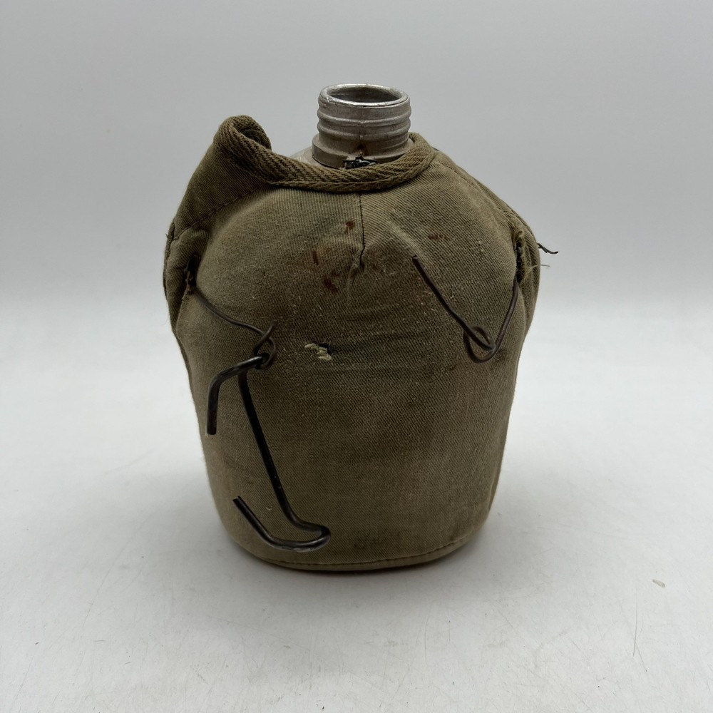 Vintage US Military Aluminum Canteen and cover
