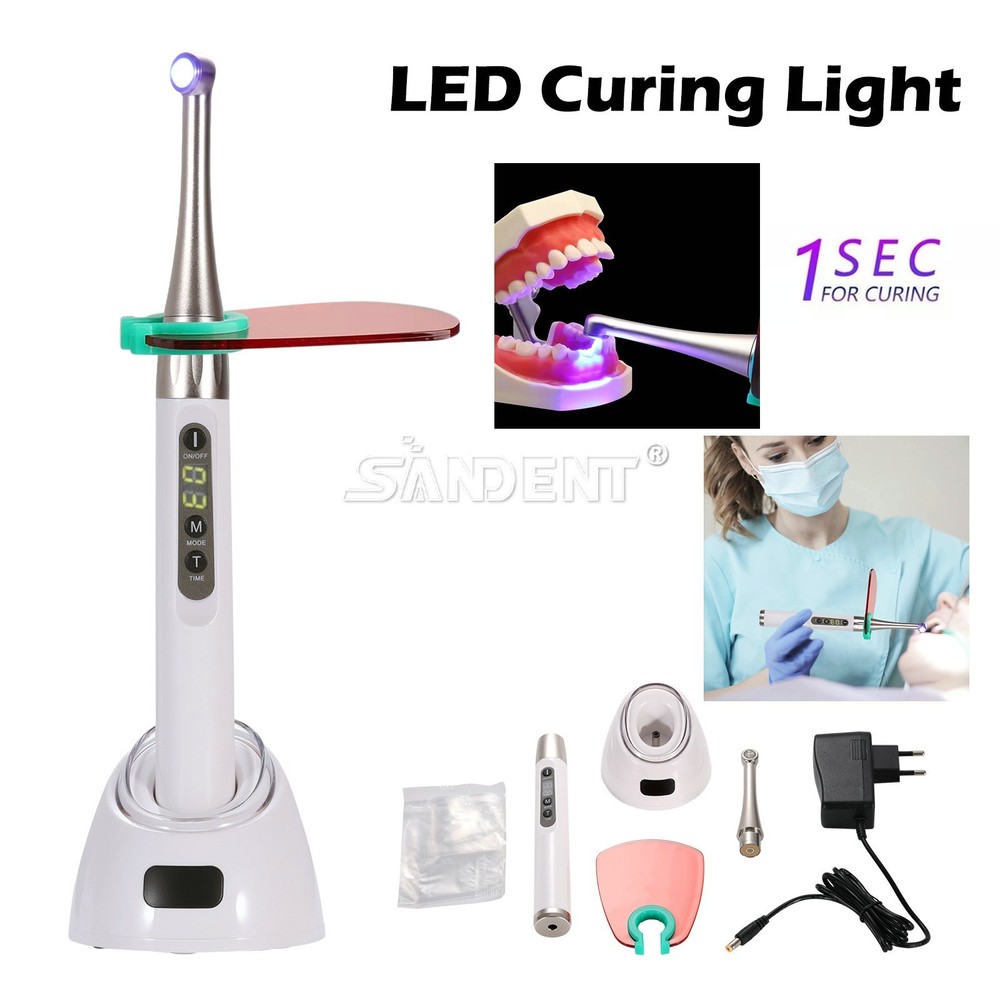 Dental LED Curing Light Lamp Wireless 1 Second Curing 2500mw/c㎡