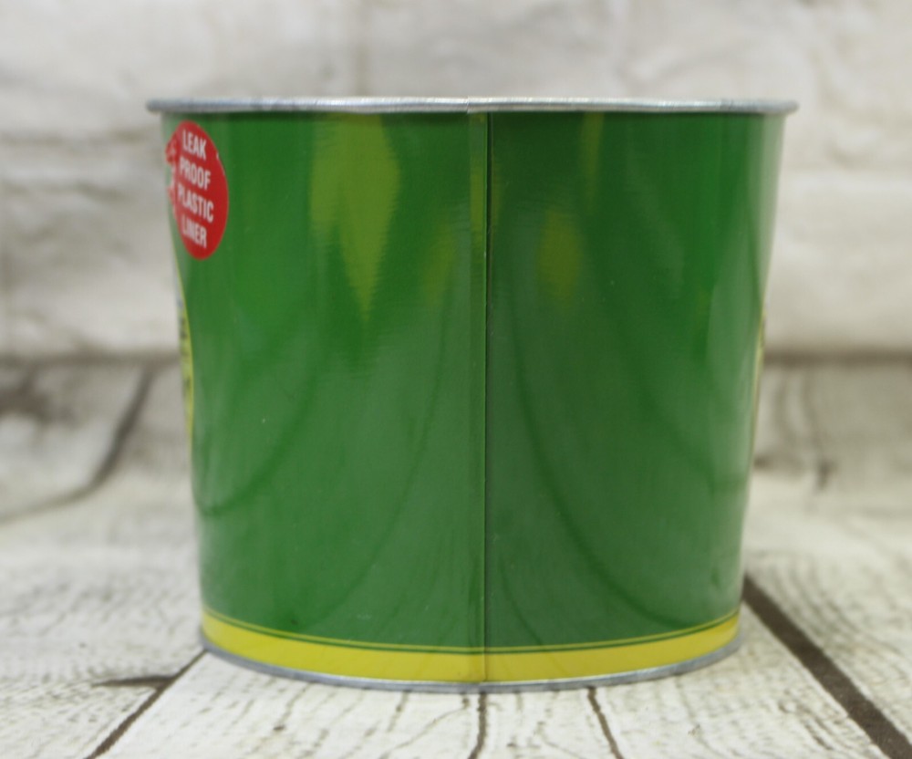 John Deere Decor Oval Galvanized Tub With Insert & Wall Hanging Plaque