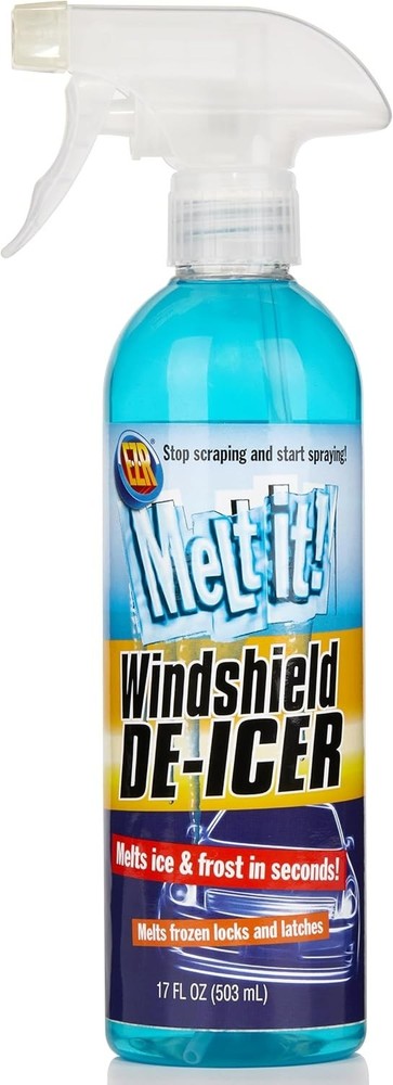 Instant Ice Melting Spray - 17 Fl Oz De-Icer for Windshields, Windows & Mirrors