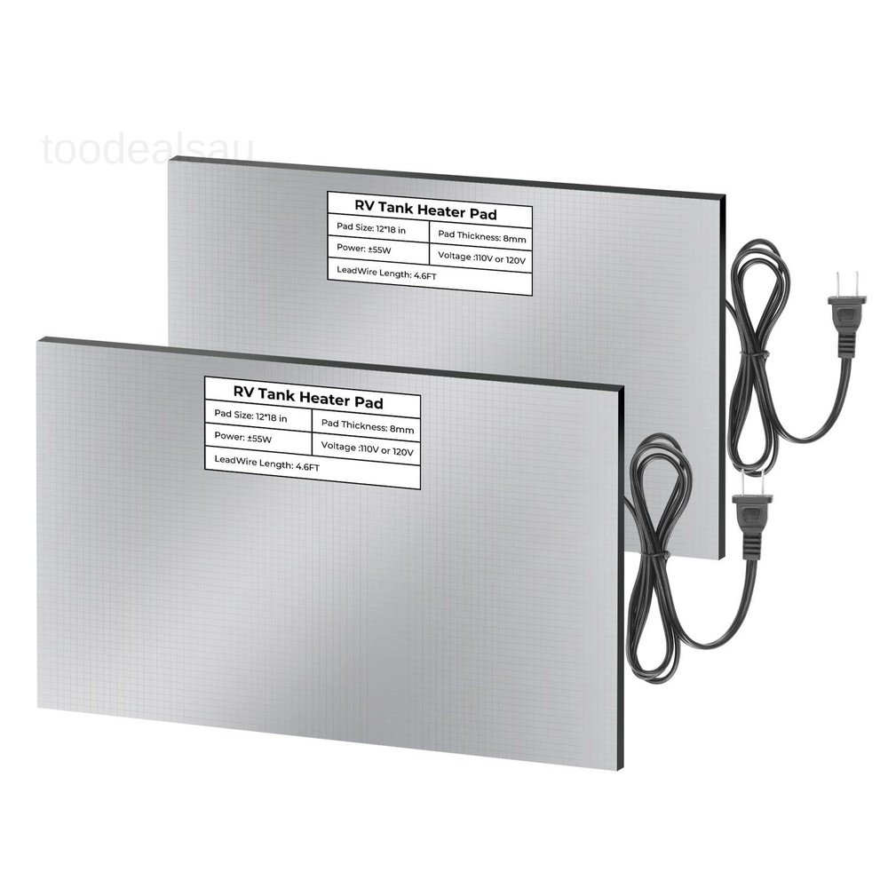 RV Tank Heated Pad, Holding Tanks Anti-Freeze with 12" × 18", Silver