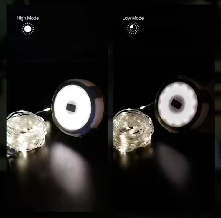 250-Lumens 2-in 1 Multi-functional Rechargeable Utility light with String Light