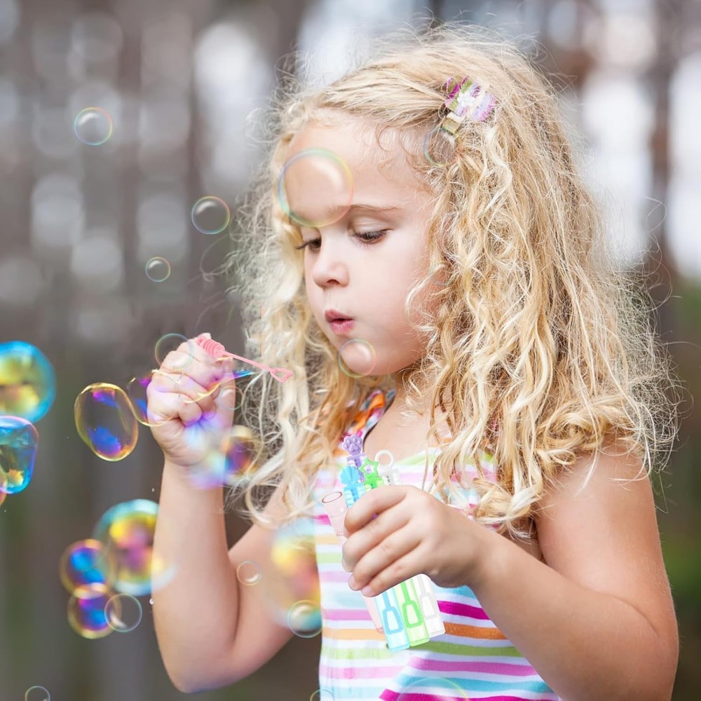 LOAVER 36 Pack Mini Bubble Wands Bulk for Kids,Assorted Pastel Rainbow...