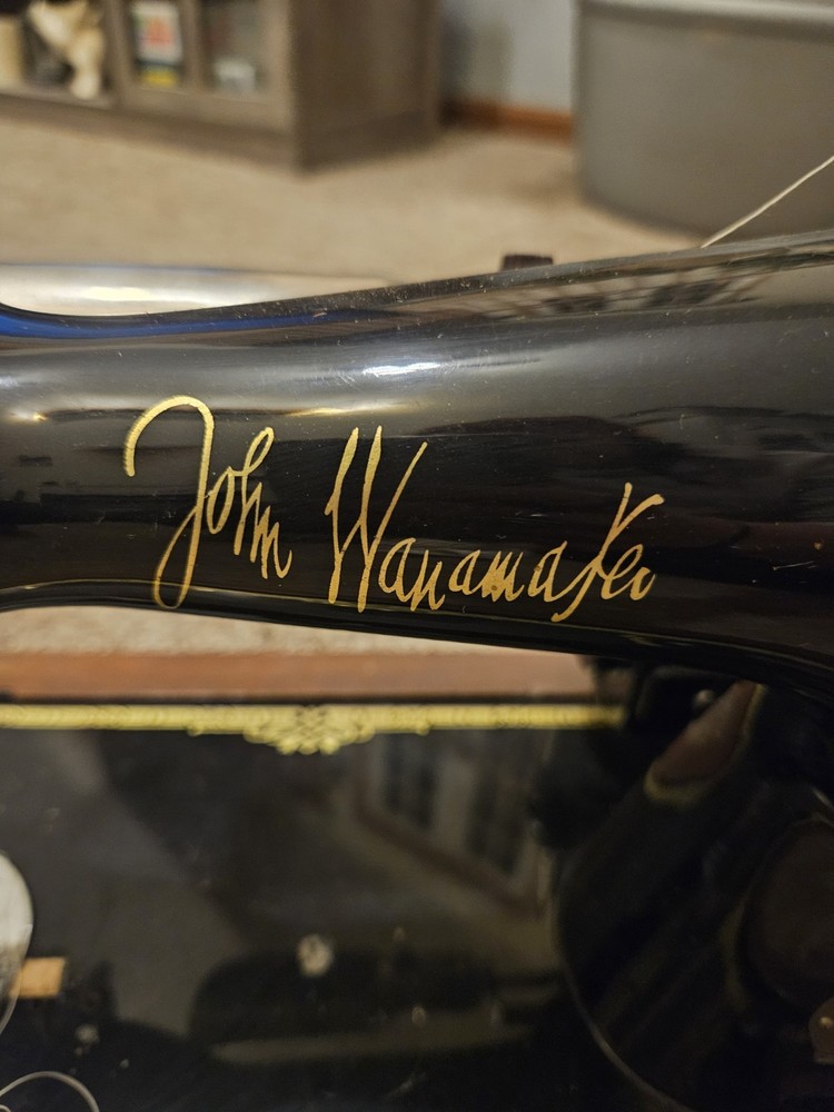 Vintage John Wanamaker Sewing Machine In Singer Case with Accessories