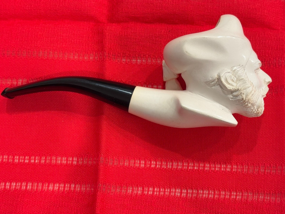 BISHOP UNSMOKED BLOCK MEERSCHAUM ACRYLIC STEM