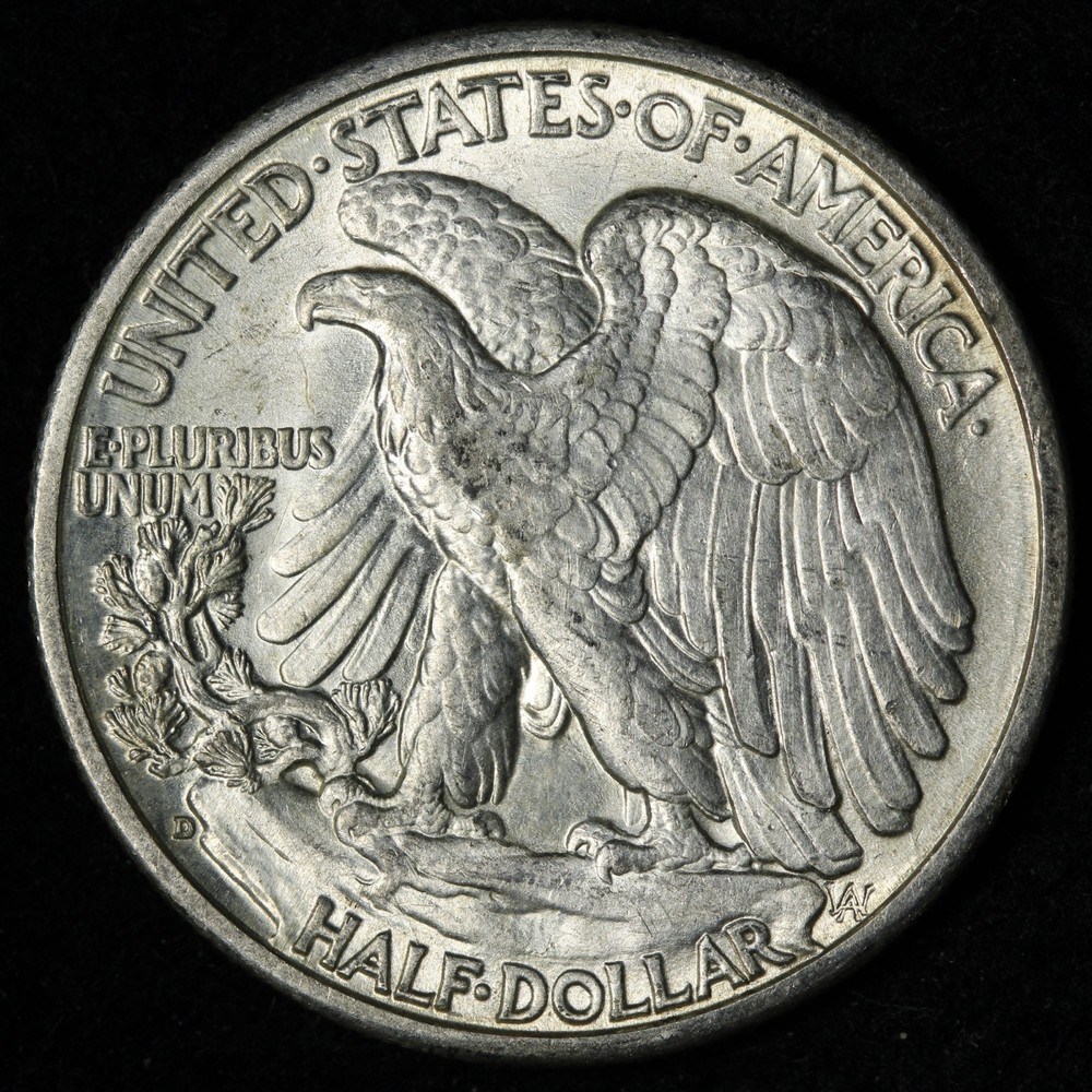 1943-D Walking Liberty Silver Half Dollar BU *UNCIRCULATED* MS E370 UZNE