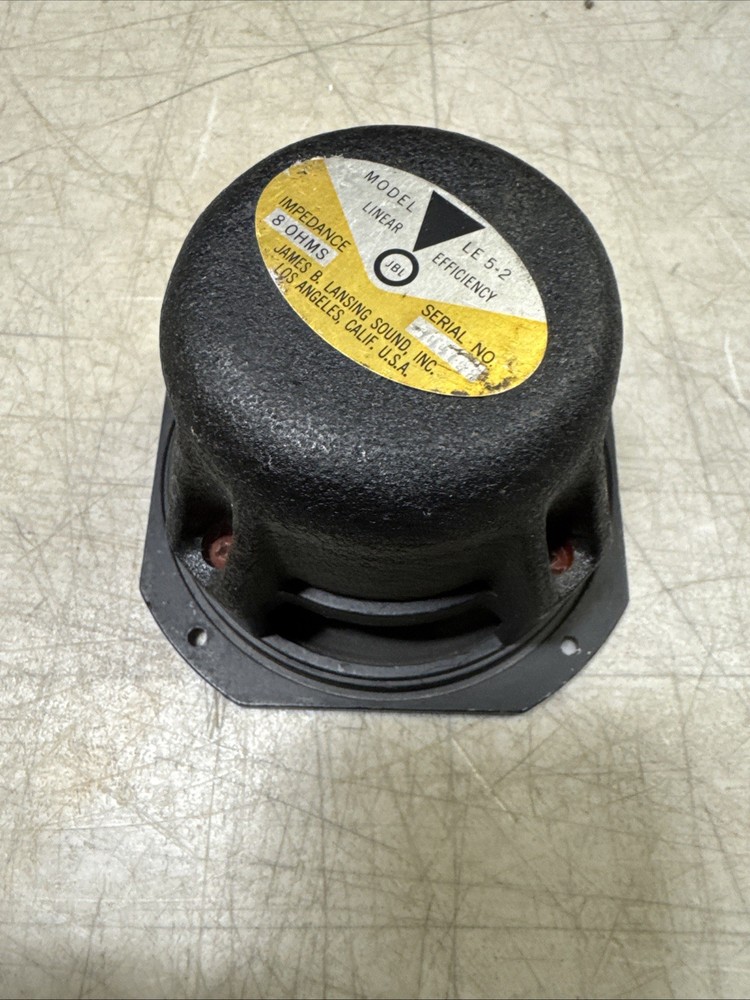 2 Vintage JBL LE5-2 Original 8 Ohms Linear Efficiency Drivers, needs cones