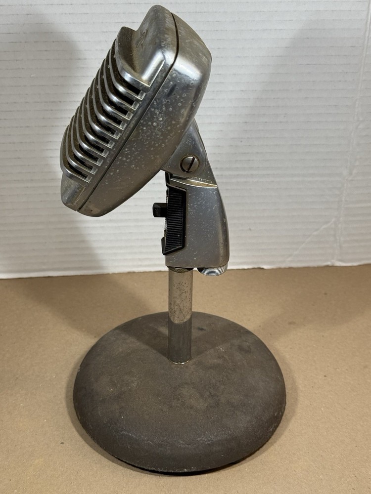 Vintage Shure Sonodyne Dynamic Microphone 51S w/ Cable - Untested - Read