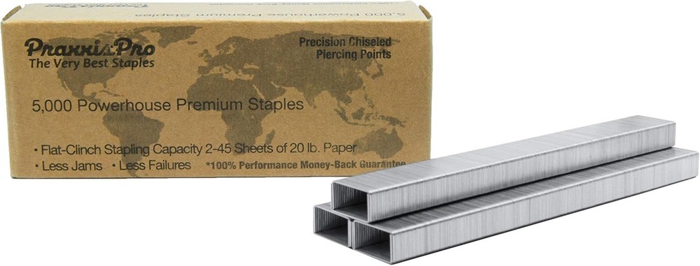 Powerhouse Premium 26/6 Standard Staples - Full-Strip Chisel Pointed Bulk
