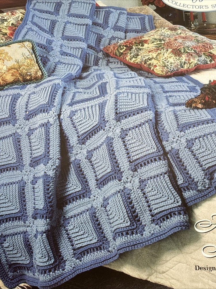 Blue Illusion Take Along Blocks Crochet Pattern Card Needlecraft Shop