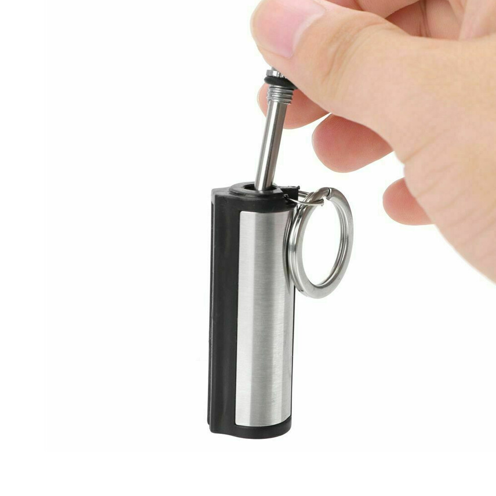 2Pcs Permanent Match Keychain Emergency Lighter Survival Tools Waterproof -