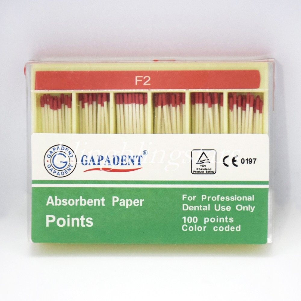 Dental Universal Root Canal Absorbent Paper Points 100 points /Box Color-coded