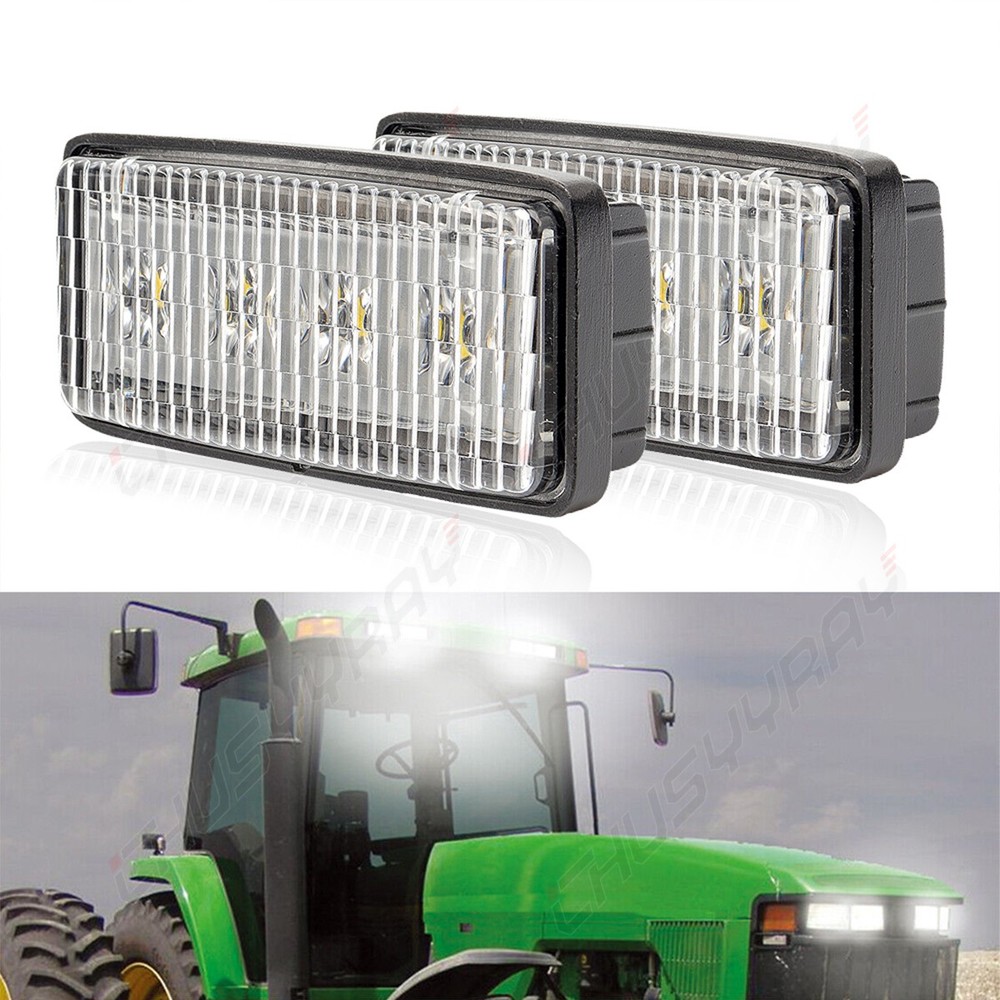 2PCS LED Headlight front hood light FOR Deere Crawler Dozers