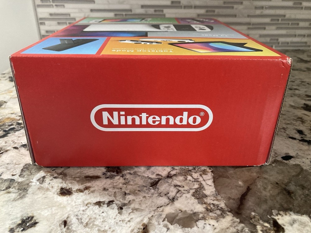 Nintendo Switch WHITE OLED EMPTY BOX w/ Cardboard Insert Tray Owners Manual US