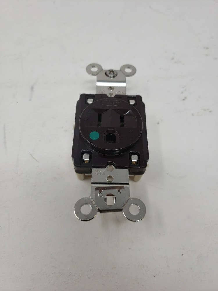 2 Hubbell HBL8210 Brown Single Receptacles 125V