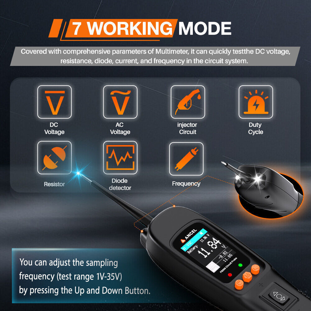 ANCEL PB500 Circuit Tester Powerscan 12V&24V Electrical System Diagnostic Tool
