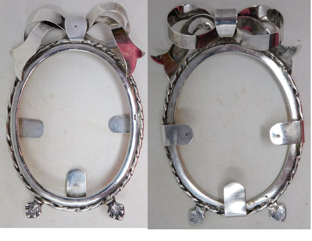 Egyptian Oval Photo Frame 90% Solid Silver 88 Grams