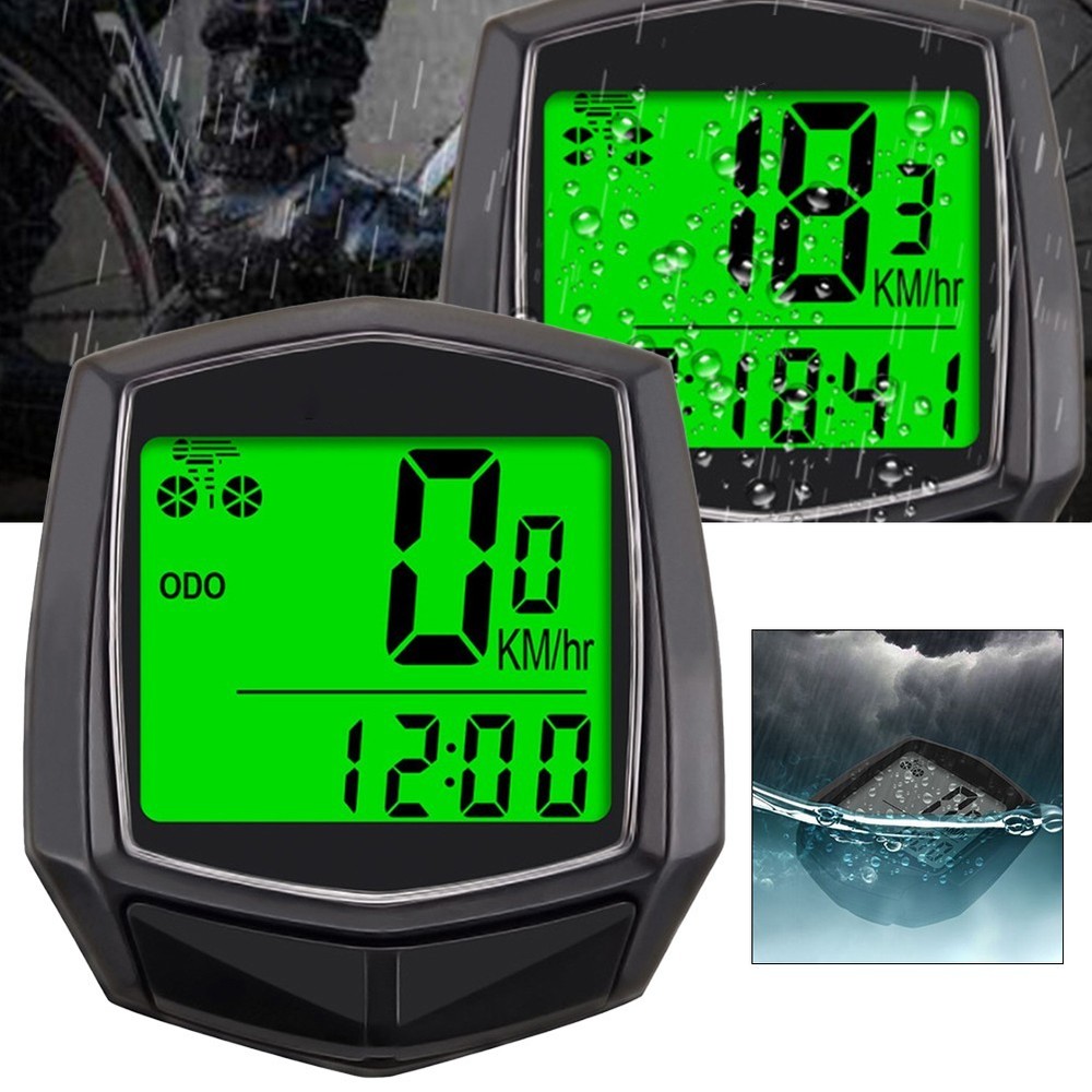 Compact and Practical Bicycle Odometer Speedometer Waterproof and Wired