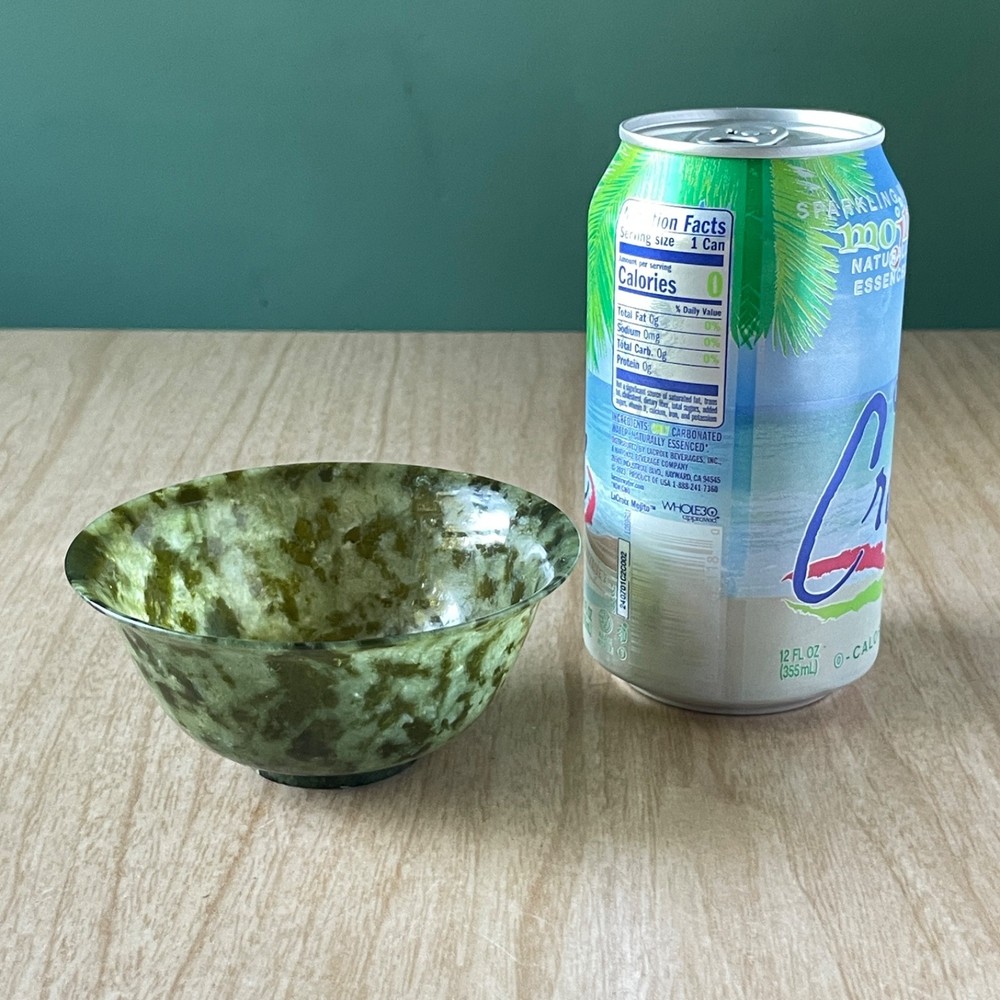 CHINESE Spinach Jade Bowl - 4” diameter