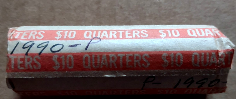 1990-P Washington Quarter Roll - Circulated