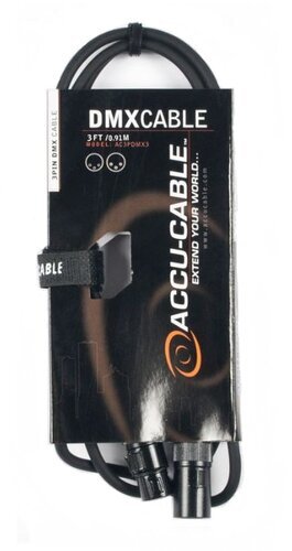 Accu-Cable 3-Pin DMX Cable - 03 ft