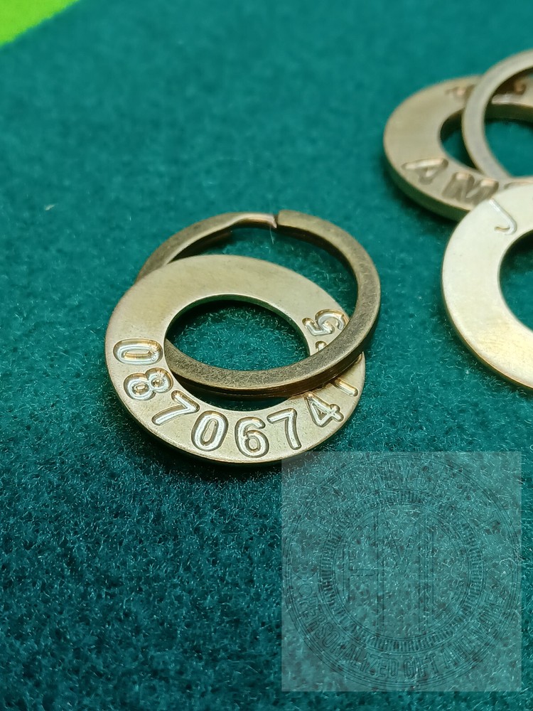 Dog Cat Id Pet Tag Personalised Deep Engraved Round Collar Solid Brass Custom