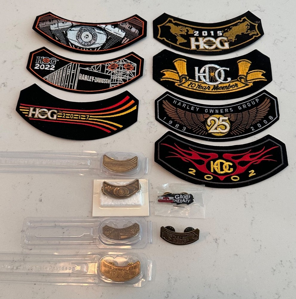 Harley Owners Group Motorcycle HOG Pins & Patches