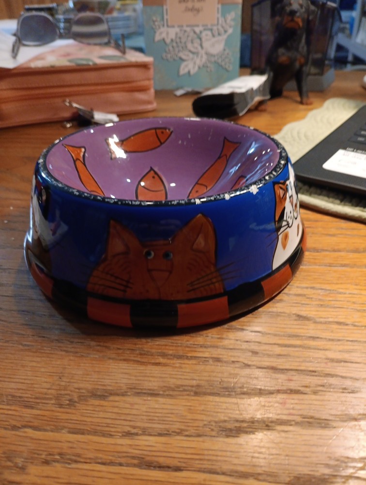 Catzilla Ceramic Cat Dish by Candice Reiter