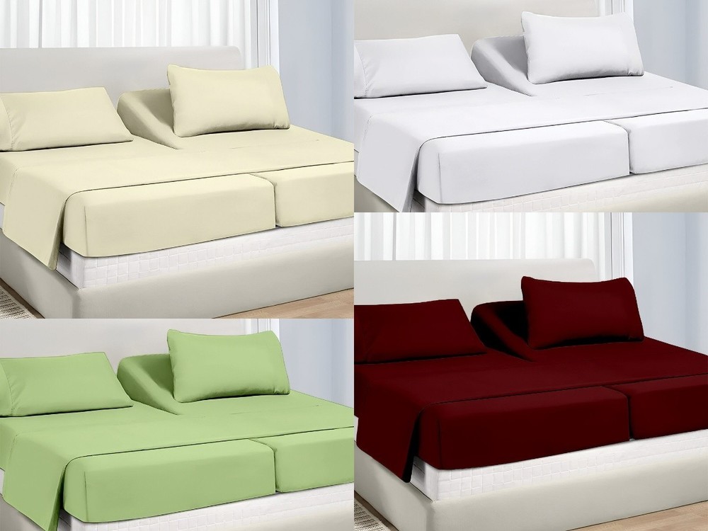 Slumber Sphere 5 PC Split Set 100% Cotton Sheets | 15" Deep Pocket | Soft & Cozy