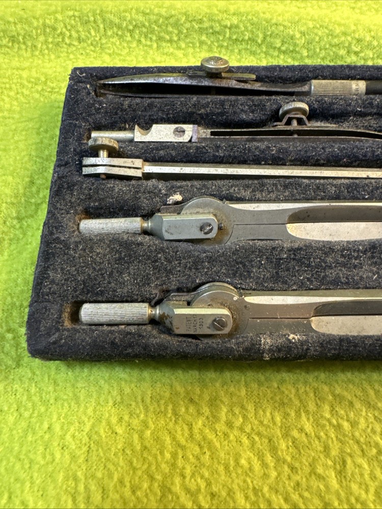 Vintage Schoenner Draftsman Drawing Instruments Set Made In Germany