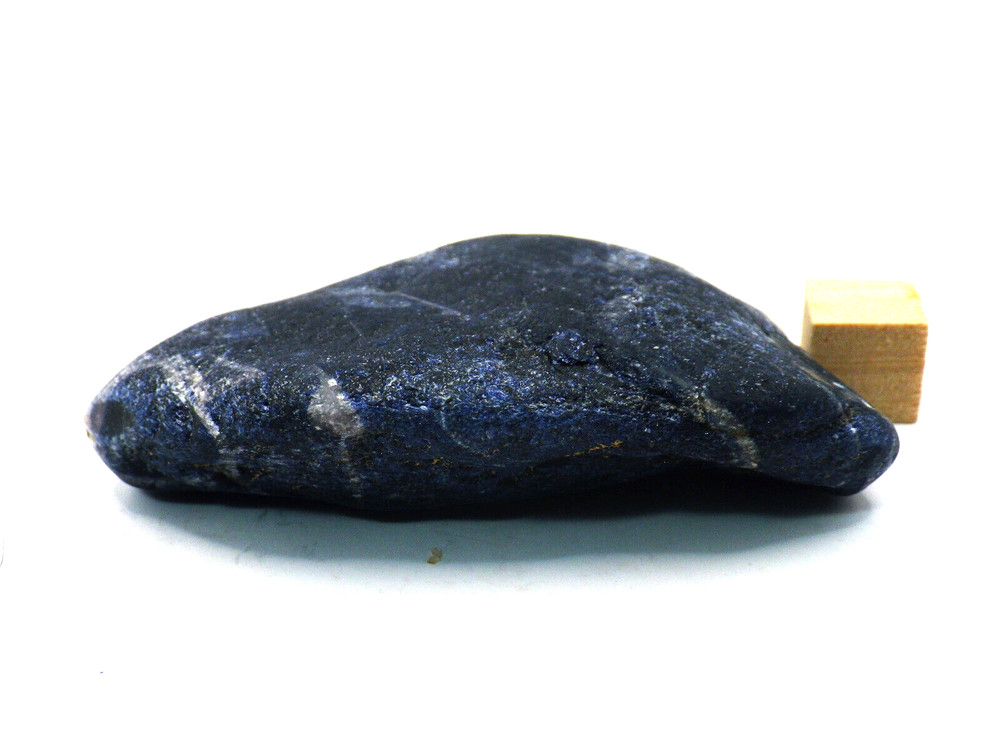 Blue Sapphire nugget. Tumbled. 84.5 grams. Nice deep blue.