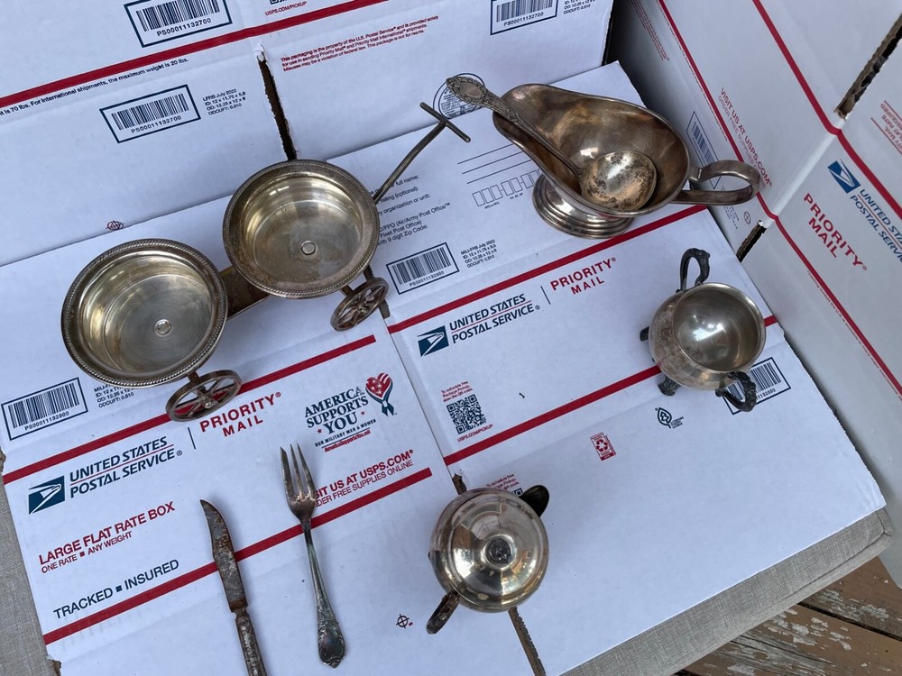 Silver china set