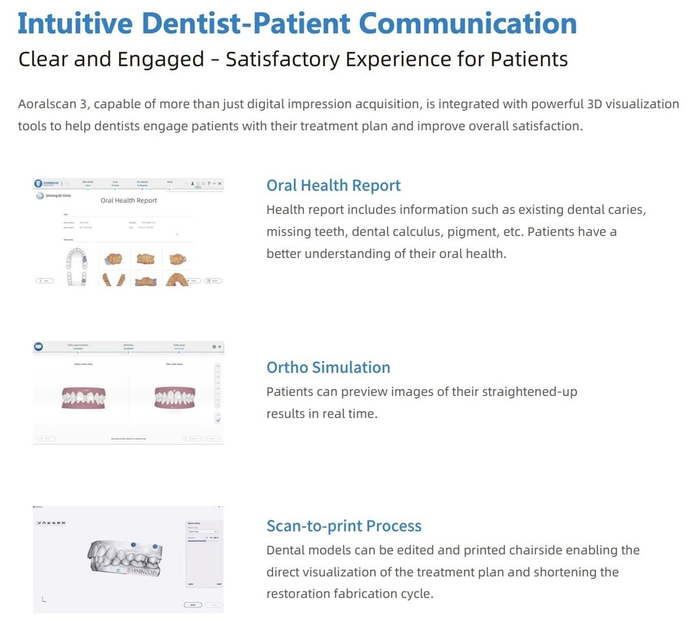 Dental Intra-oral 3D Scanner - Shining3D Aoralscan 3 with Scanning Software