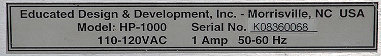 ED&D/Educated Design & Development HP-1000 Automated AC Digital Hipot Tester